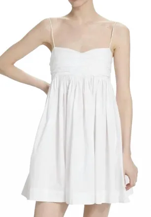 S/W/F Pleated Mini Dress In White Heat