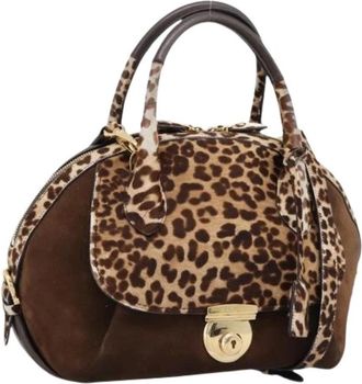 Ferragamo Pre-owned Calf Skin Hand Bag - Dames - Vintage Handtas - Veelkleurig - ONE Size - Leer - Vintage