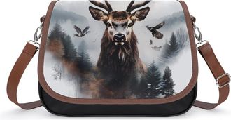Generic Funny Deer Small Womens Crossbody Bags Shoulder Handbag with Adjustable Strap for Travel