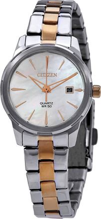Citizen Quartz White Mother of Pearl Dial Ladies Watch EU6074-51D
