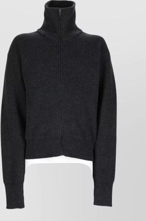 Christophe Lemaire merino wool ribbed zip cardigan