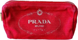 Prada Pre-owned Canvas home-office - Dames - Vintage Accessoires - Rood - ONE Size - Vintage
