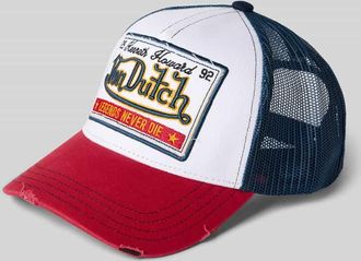 Von Dutch Trucker Cap mit Label-Patch in Weiss, Gr&ouml;&szlig;e 1
