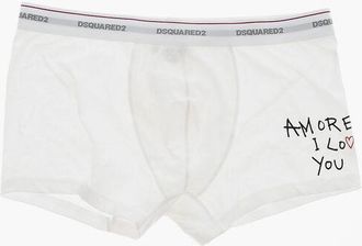 Dsquared2 Stretch Cotton Boxers with Contrast Print size L