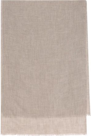Loro Piana Cardo sjaal met franje - Grijs