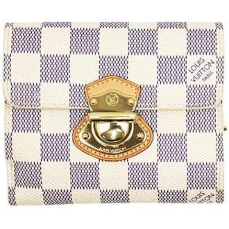 Louis Vuitton Pre-owned Portefeuille Joy Damier Azur Portemonnee - Dames - Pre-owned - Beige - Maat: ONE Size