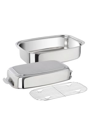 Kelomat Bräter, Silberfarben, Metall, 8 l, rechteckig, 24.5x15.5x36 cm, backofengeeignet,backofengeeignet, Kochgeschirr, Töpfe, Bräter