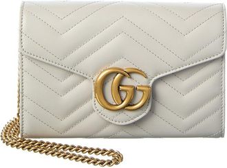 Gucci Gg Marmont Matelasse Leather Wallet On Chain