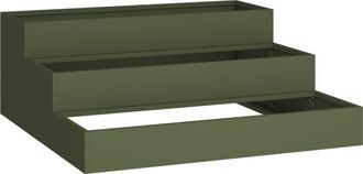 vidaXL Maceta Para Jard&iacute;n Verde Oliva 90 X 90 X 35 Cm Acero Vidaxl