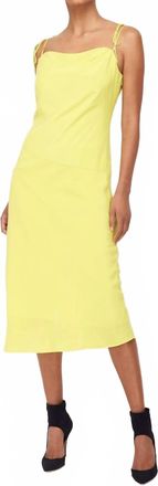 Equipment Rhys Silk Midi Dress In Evening Primrose Yellow