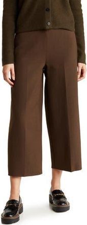 Vince Double Wool Blend Wide Leg Crop Pants in Dark Clove at Nordstrom Rack, Size 16 (Similar To 14W-16W)