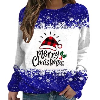 Generic My Orders Recent Orders Placed By Me Winter Jumpers for Women UK Womens Winter Sweatshirts 2024 Womens Casual Fashion Print Long Sleeve O Neck Pullove