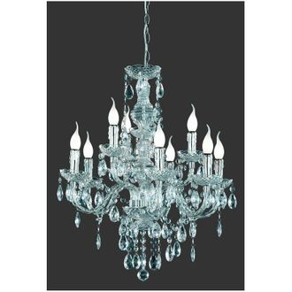 Trio L&aacute;mpara De Ara&ntilde;a Cl&aacute;sica Grande Cromada L&uuml;ster Con Colgantes 9xe14 Trio Lighting