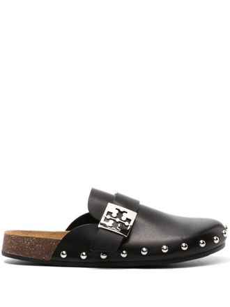 Tory Burch Slippers Mellow con borchie - Nero