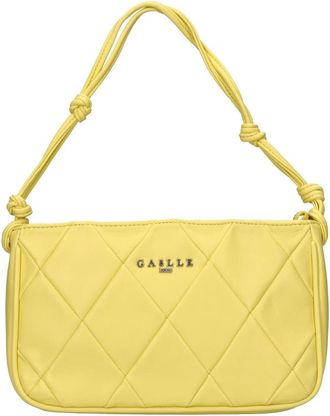 Ga&euml;lle Paris Schoudertas met Klep - Dames - Schoudertassen - Geel - ONE Size - Leer - Tassen