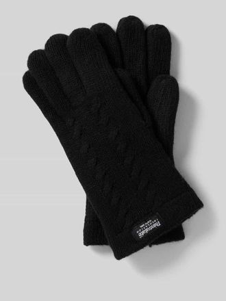 Eem Fashion Handschuhe mit Label-Detail in Black, Gr&ouml;&szlig;e L