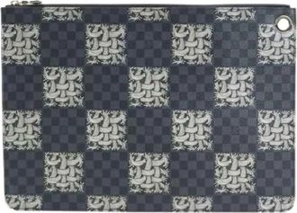 Louis Vuitton Pre-owned Damier Graphite Clutch - Heren - Vintage Clutch - Zwart - ONE Size - Vintage
