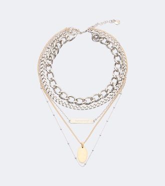 Paco Rabanne Layered chain necklace