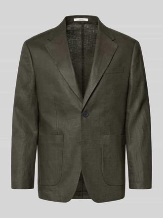 Selected Regular Fit Sakko aus reinem Leinen Modell BAILEY in Dunkelgruen, Gr&ouml;&szlig;e 46