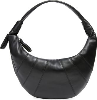 Christophe Lemaire Fortune Croissant Leather Shoulder Bag in Black at Nordstrom