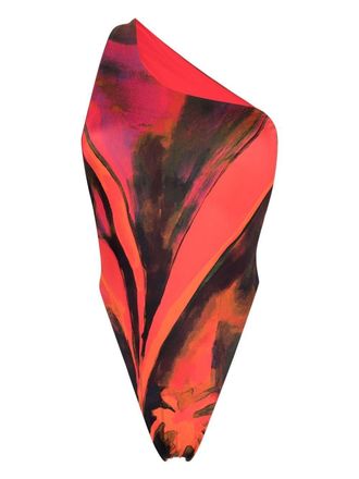 Louisa Ballou Costume intero monospalla - Rosso