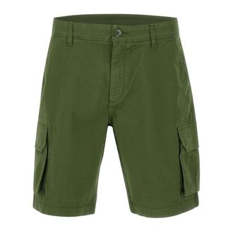 Sun 68 Casual Shorts, male, Green, Size: W32 Cotton Cargo Shorts