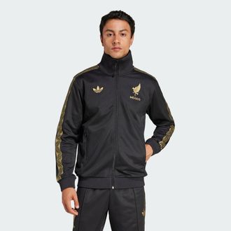 adidas Originals Mens Mexico Gold Track Top - Black Cotton - Size X-Small