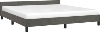 vidaXL Estructura De Cama Sin Colch&oacute;n Terciopelo Gris Oscuro 180x200cm Vidaxl