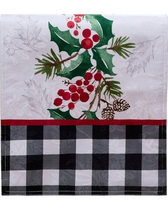 Elrene Holly Charm Holiday Fabric Table Runner