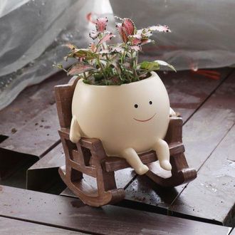 OEM Maceta Con Forma De Carita Sonriente Para Uso Interior Y Exterior: Dise&ntilde;o &Uacute;nico Para Suculentas Y Flores Con Drenaje