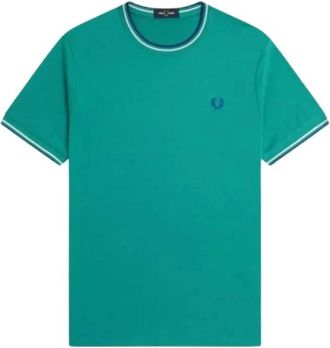 Fred Perry Twin Tipped T-Shirt - Heren - T-shirts - Groen - XL - Katoen - Tops