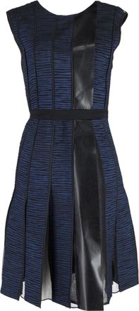 Sportmax Sleeveless Paneled Dress in Blue Cotton