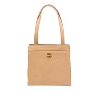 Chanel Pre-owned Tote Bag - Dames - Pre-owned - Beige - Maat: ONE Size Leer