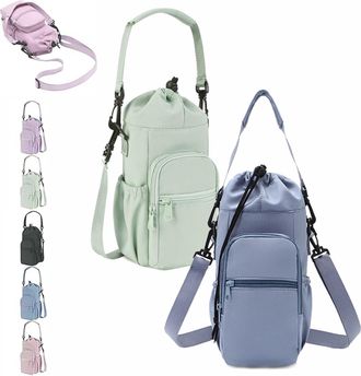 Generic Water Bottle Shoulder Bag - The Ultimate Outdoor Companion, Water Bottle Bag Crossbody with Strap for Camping, Travel (2pcs-D)