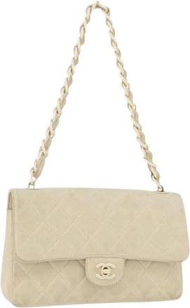Chanel Pre-owned Shoulder Bags, female, Beige, Size: ONE SIZE Pre-owned Vintage Shoulder Bag