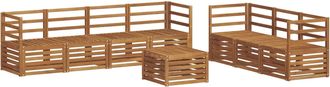 vidaXL Juegos De Sof&aacute;s 8 Uds. Natural Madera De Acacia S&oacute;lida Vidaxl