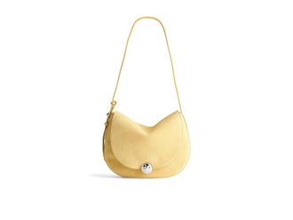 Madewell The Dakota Saddle Bag Womens Handbags Iced Lemon, Leather