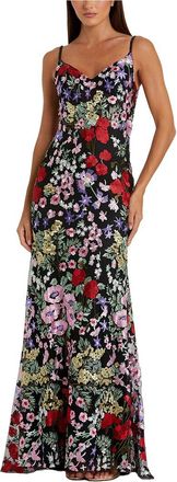 Mac Duggal Floral Lace Sweetheart Column Gown