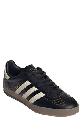 adidas Gazelle Indoor Sneaker in Core Black/Cream White/Gum at Nordstrom, Size 10.5 Womens