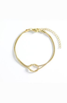 Mint & Lily Dainty Knot Bracelet in Gold at Nordstrom