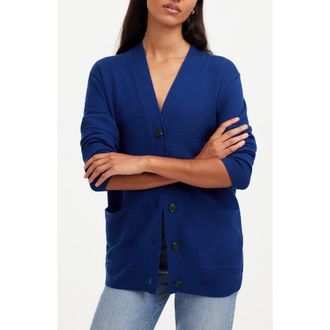 Madewell Merino Wool Boyfriend Cardigan in Bright Cobalt at Nordstrom Rack, Size Xx-Small