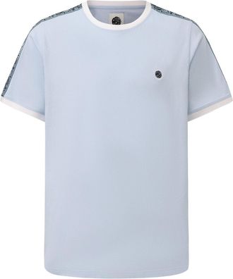 Pretty Green Heren Paisley Logo T-Shirt (Lichtblauw)