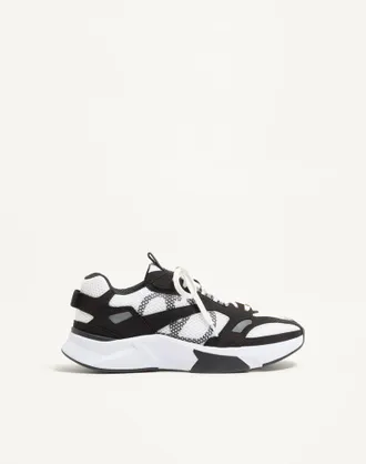 Valentino Garavani Demivee trainer in mesh fabric with suede inserts