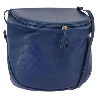 Bottega Veneta Pre-owned Cross Body Bags, female, Blue, Size: ONE SIZE Pre-owned Vintage Leather Shoulder Bag