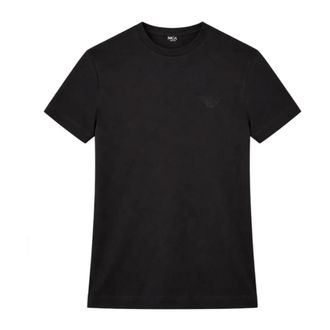 Emporio Armani Slim fit Jersey pesante Girocollo - Heren - T-shirts - Zwart - L - Tops