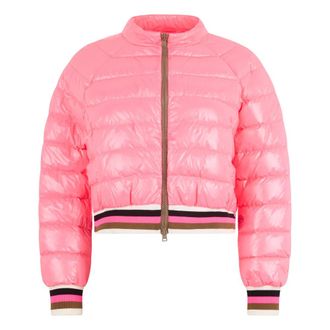 Herno Bomber Jackets, female, Pink, Size: XS Quilted Cropped Jacket