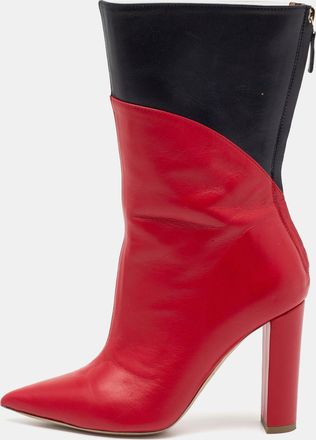 Malone Souliers By Roy Luwolt Red/blue Leather And Pvc Blaire Mid Calf Boots