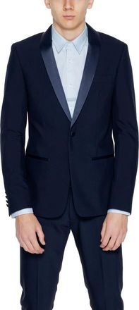 Antony Morato Blauw Polyester Blazer - Heren - Blazers - Blauw - 3XL - Polyester - Jassen