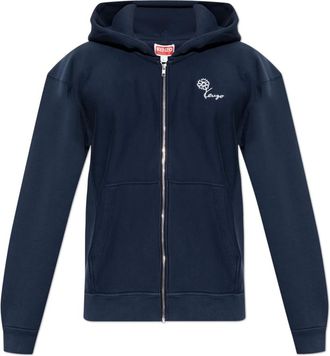 Kenzo Zip-throughs, male, Blue, Size: XL Tulip Zip-up Hoodie