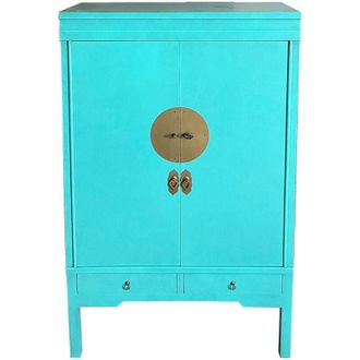 Wanderlust Deco Armario De Madera De 2 Cajones Y 2 Puertas 100x45x160